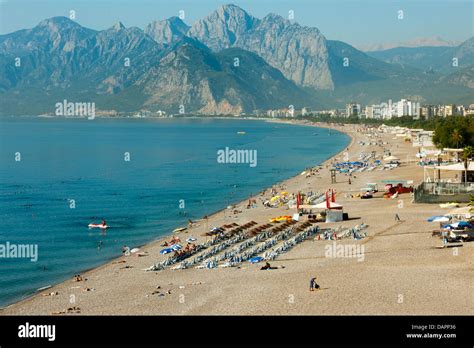 Türkei, Antalya-Stadt, Konyaalti-Strand Stock Photo, Royalty Free Image ...