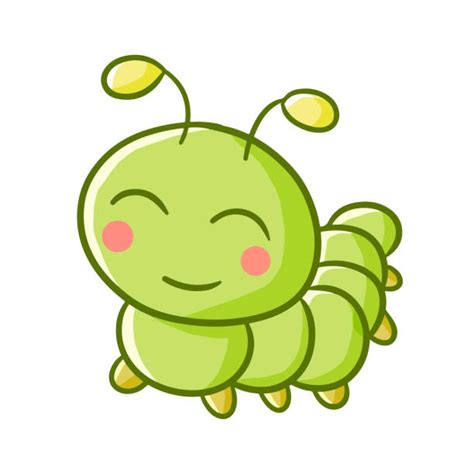 Best Cute Cartoon Illustration And Painting Caterpillar Illustrations, Royalty-Free Vector ...