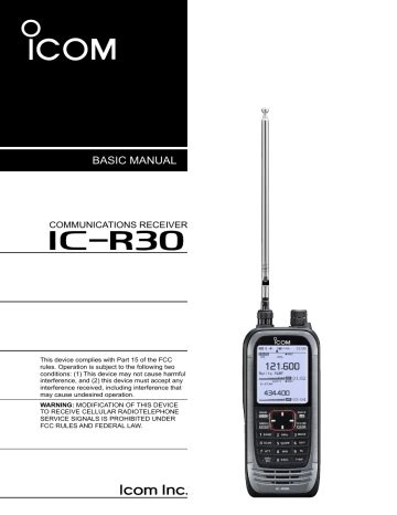 Icom IC-R30 Manual | Manualzz