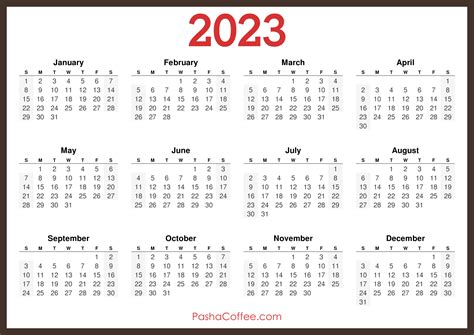 Free 2023 Printable Calendar - Templates Printable Free