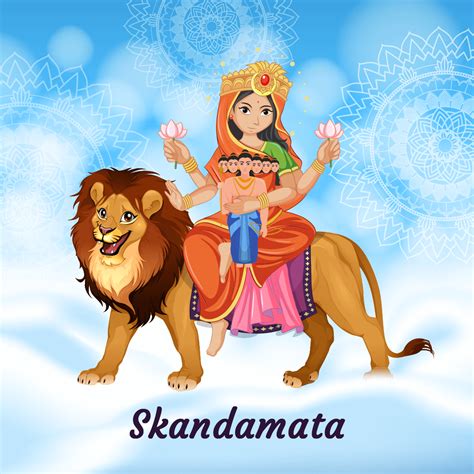 Goddess Skandamata Puja | Happy navratri images, Navratri devi images, Navratri images