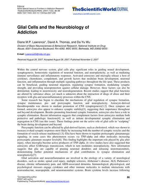 (PDF) Glial Cells and the Neurobiology of Addiction