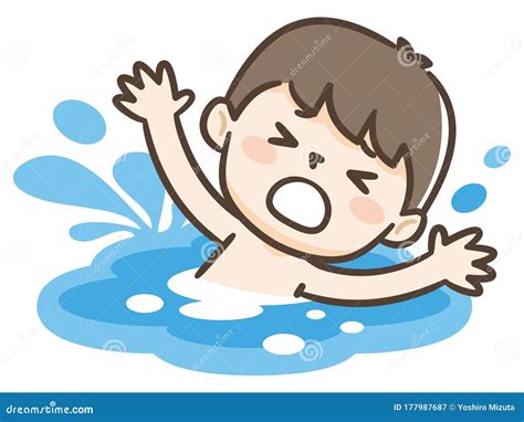 Drowning Vector Illustration | CartoonDealer.com #115025812