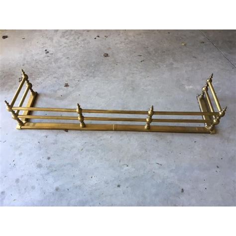 Antique Brass Fireplace Fender | Chairish