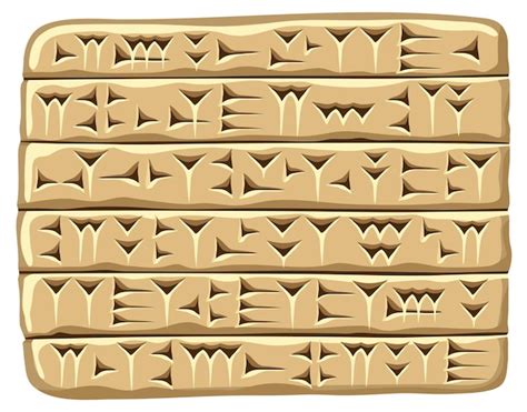 Free Vector | Akkadian cuneiform assyrian and sumerian writing Old ...