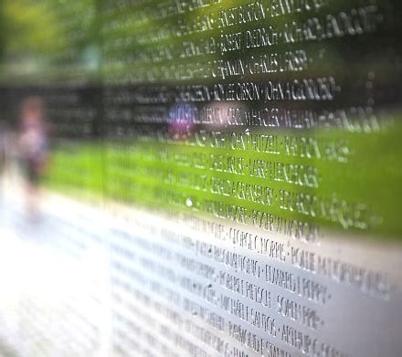 Names Of Vietnam War Casualties At Veterans Memorial Stock Photo ...