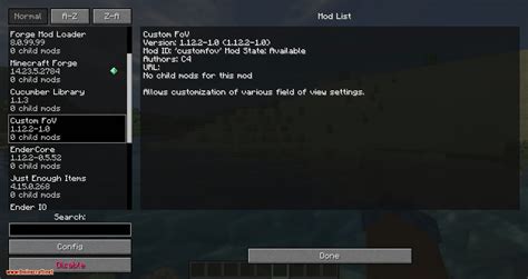 Custom FoV Mod 1.17/1.16.5 (Customization Various Field of View ...
