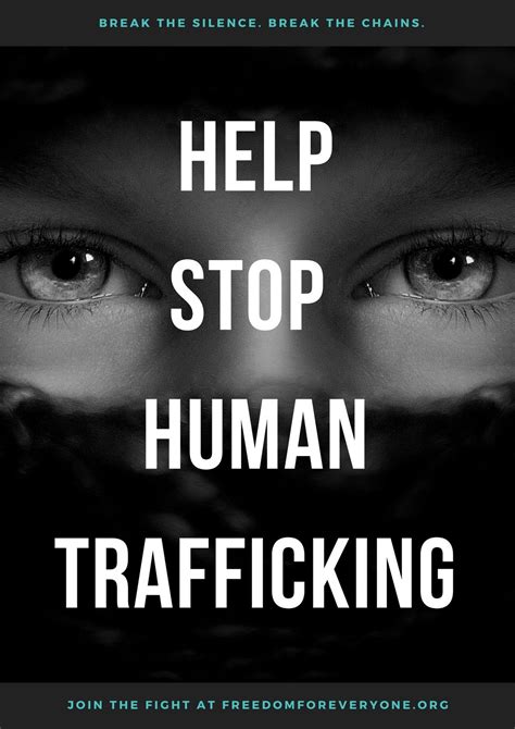 Free custom printable human trafficking poster templates | Canva