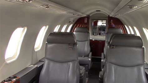 Interior of Bombardier Learjet 45 Business Jet - YouTube