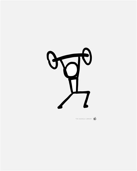 Stick Figure Weight Lifter