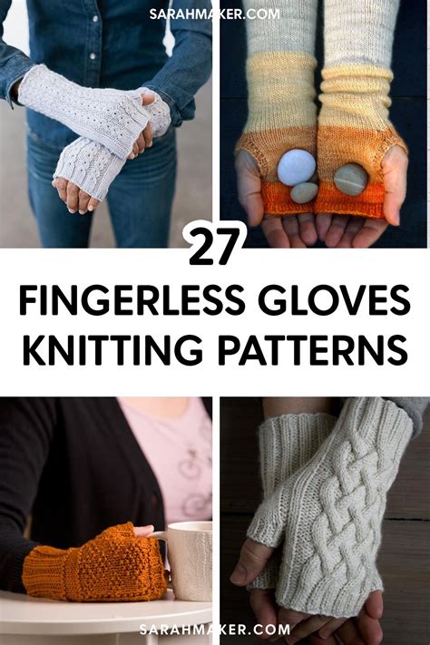 27 Free Fingerless Gloves Knitting Patterns - Sarah Maker