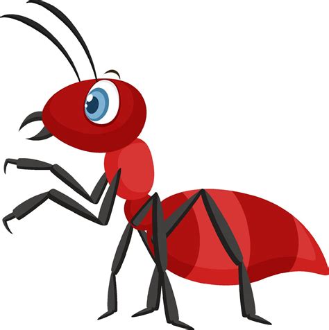 Red ant isolated on white background 8132469 Vector Art at Vecteezy