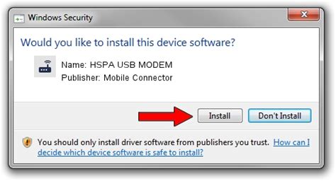 Download and install Mobile Connector HSPA USB MODEM - driver id 928180