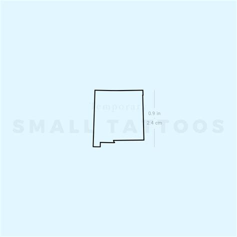 New Mexico Map Outline Temporary Tattoo (Set of 3) – Small Tattoos