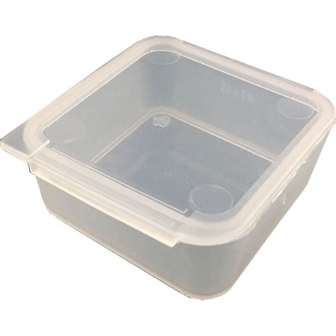 Hinged Plastic Box 2" X 2" | Polypropylene Transparent Plastic Container