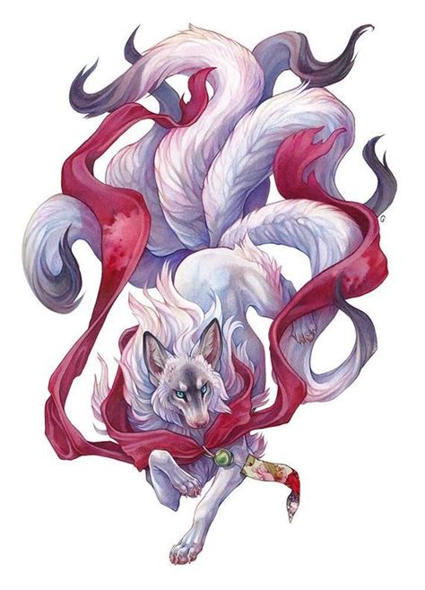 A4 Print 'wind Fox' - Etsy | Mythical creatures art, Creature concept ...