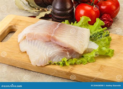 Raw Pangasius Fillet for Cooking Stock Photo - Image of slice, fish ...