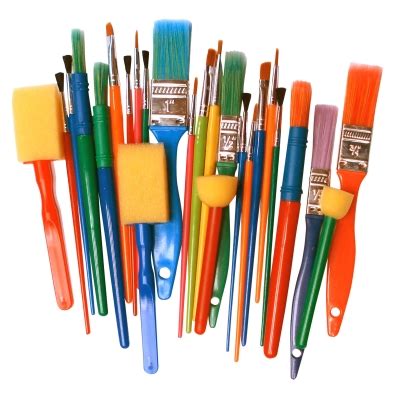 Kids Paint Brushes and Dabbers Assorted 25 Pack - Gompels HealthCare