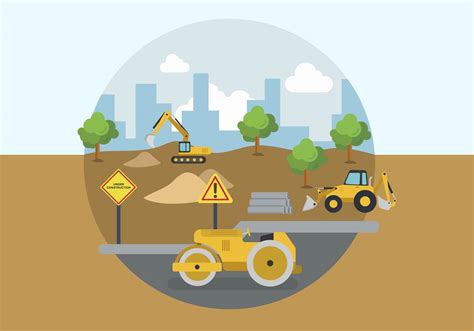 Flat Construction Site Vectors 152961 Vector Art at Vecteezy