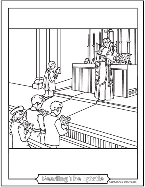 Parts Of Catholic Mass Coloring Page Coloring Pages