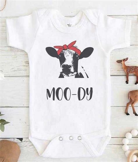 Mood Dy Cow Baby Onesie | Cute baby onesies, Onesies, Baby prints