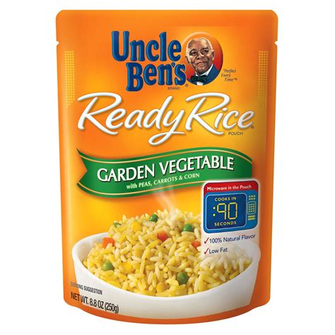 Uncle Ben's Ready Rice Garden Vegetable Rice 8.8 oz Nutrition Recipes, Meat Recipes, Paella ...