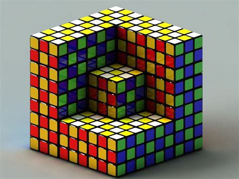Rubik's cube pattern (21 cubes) | Kubik | Pinterest