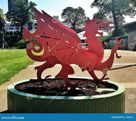 Welsh Dragon Sculpture, Croft Castle, Herefordshire. Stock Photography ...