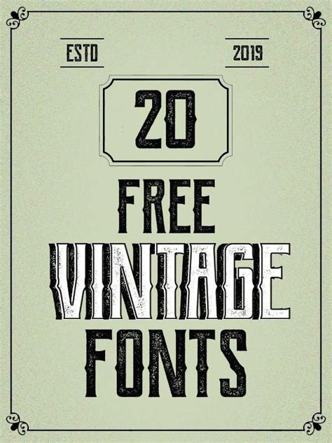 20 Free Vintage Fonts for Graphic Designers # ...