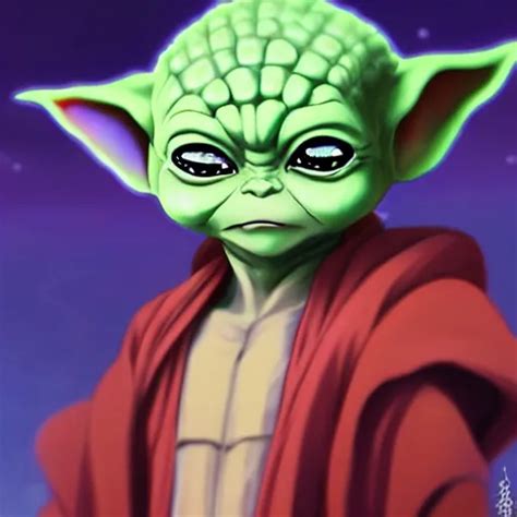 anime portrait of Baby Yoda as a shaman yedi using | Stable Diffusion ...