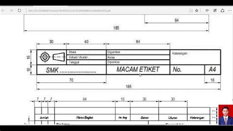 Ukuran Kepala Gambar Pada Gambar Teknik Sipil Hd - IMAGESEE