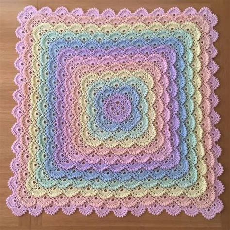 Shell Stitch Crochet Square - Free Diagram (Crochet Diagrams) | Crochet blanket patterns, Baby ...