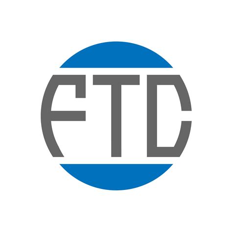 diseño de logotipo de letra ftc sobre fondo blanco. concepto de logotipo de círculo de iniciales ...