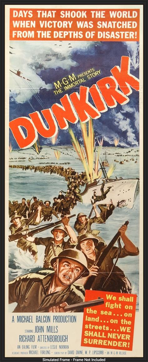 Dunkirk (1958) Original Insert Movie Poster - Original Film Art ...