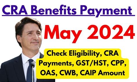 CRA Benefits Payment For May 2024: Check Eligibility, CRA Payments, GST/HST, CPP, OAS, CWB, CAIP ...