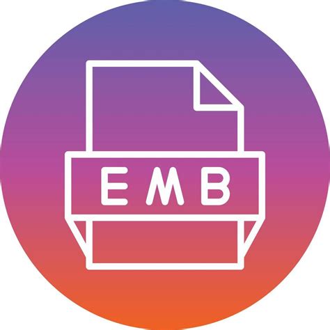 Emb File Format Icon 15692204 Vector Art at Vecteezy