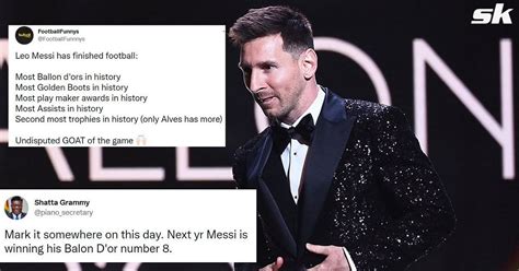 Twitter explodes as Lionel Messi wins record-extending seventh Ballon d'Or