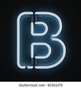 Neon Font Letter B Stock Illustration 82361476 | Shutterstock