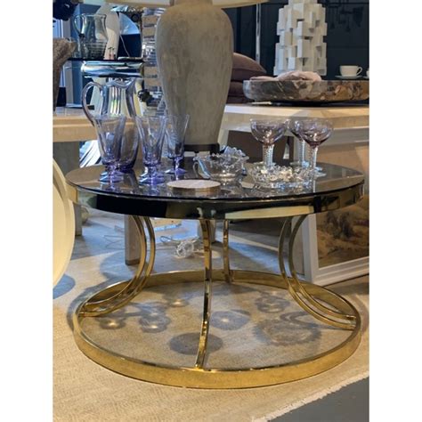 Silver And Gold Glass Coffee Table / Silver Orchid Farrar Glass 2 Tier Round Coffee Table On ...
