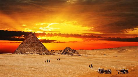 HD wallpaper: egypt, giza, cairo, pyramid, sand, ancient, sky, desert, monument | Wallpaper Flare