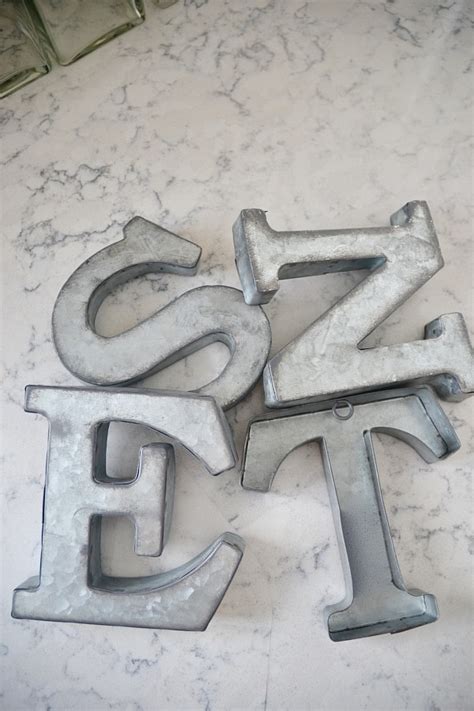 DIY Metal Letter Industrial Kitchen Sign - Liz Marie Blog