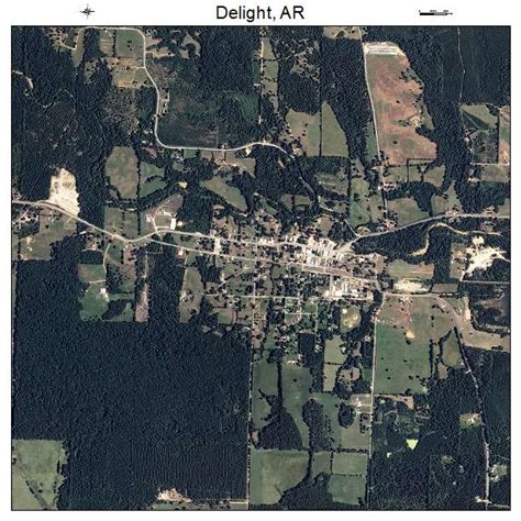 Aerial Photography Map of Delight, AR Arkansas