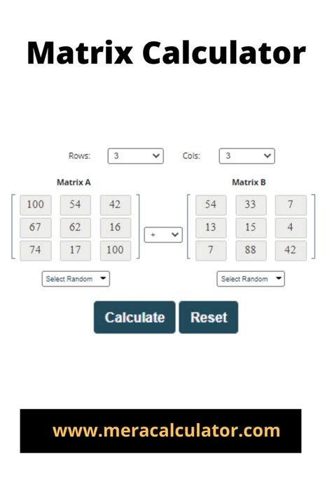 Matrix Calculator | Math calculator, Calculator, Matrix