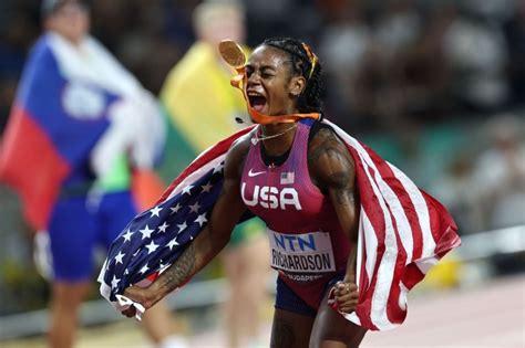 Sha'Carri Richardson 'grateful' after setting 100M World Championships mark - UPI.com