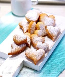 Fat Tuesday heart-shaped beignets | The Novice Gardener