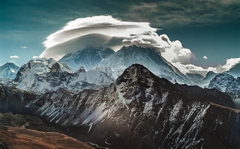 HD wallpaper: nature, mountains, snow, winter, Mount Everest, beauty in nature | Wallpaper Flare