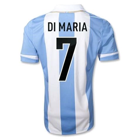 DI MARIA Home Argentina Soccer Jersey 2011-2012 | Adidas argentina ...