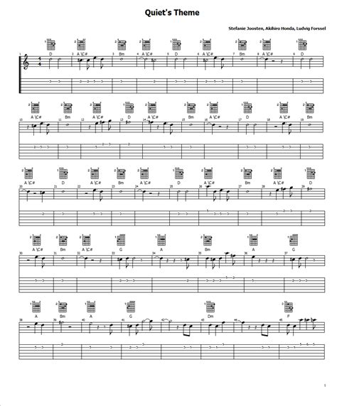 Guitar TAB and standard notation Lead Sheet for...