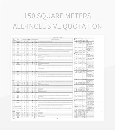 Free All Inclusive Quotation Templates For Google Sheets And Microsoft Excel - Slidesdocs