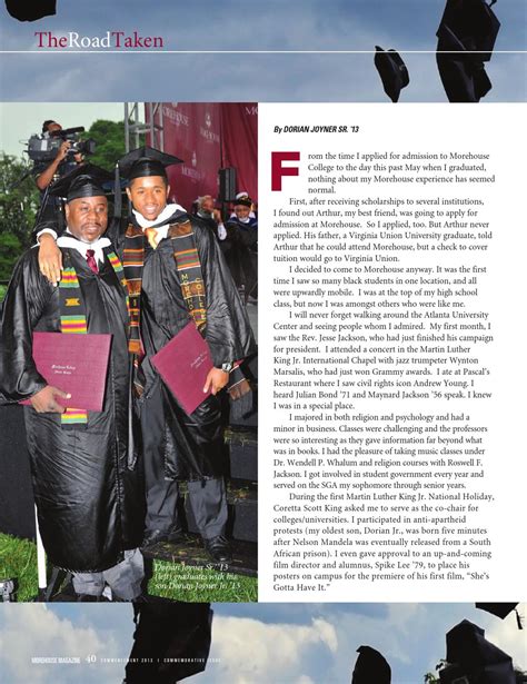 Morehouse Magazine Commencement 2013 Commemorative Issue by Morehouse College - Issuu